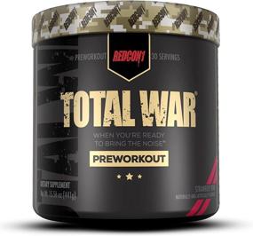 img 4 attached to 🍓 Redcon1 Total War Preworkout - Energize, Enhance Stamina and Concentration, Beta-Alanine, 350mg Caffeine, Citrulline Malate, Nitric Oxide Booster - Keto-Friendly Formula (Strawberry Kiwi)