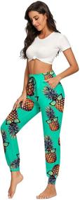 img 2 attached to Hawaiian Pineapple Graphic Sweatpants with Pockets for Boys' Clothing