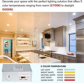 img 2 attached to 🔆 Hykolity Ultra Thin Temperature Selectable LED Panel Light, 2700K-5000K