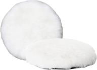 5-inch soft sheepskin wool polishing pads - inzoey hook and loop back wool cutting pad for car, furniture, glass, and more (pack of 2) logo