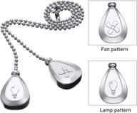 🔗 aiigou ceiling fan pull chain set - 13.6 inches drop-shape pendant fan pull with ball chain connector - includes light design & fan design patterns - silver логотип