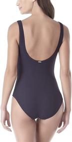 img 1 attached to 👙 Stylish and Chic: Anne Cole Women's One Piece Swimsuit with Shoulder Cutout