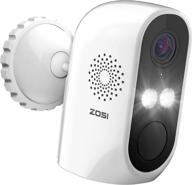 📷 zosi c1 wire-free battery security camera: wifi rechargeable ip cam with 2-way audio, color night vision option, human detection, remote app - home office surveillance logo