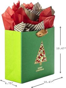 img 2 attached to 🎁 Exquisite Hallmark Signature 10" Large Christmas Gift Bag with Gemstone Christmas Tree Design and Tissue Paper