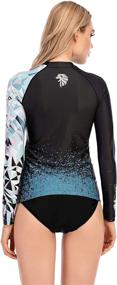 img 2 attached to Women's Rash Guard with UPF 50+ Sun Protection: Quick Dry Swimwear Shirt for Surfing, Swimming, and More!