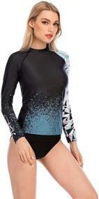 img 1 attached to Women's Rash Guard with UPF 50+ Sun Protection: Quick Dry Swimwear Shirt for Surfing, Swimming, and More!