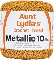 shimmer in style with coats 🌟 crochet metallic crochet thread, size 10 gold logo