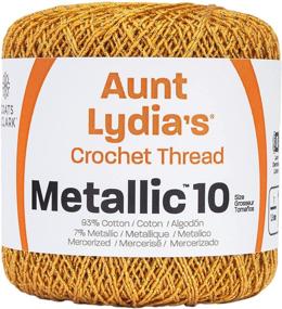 img 3 attached to Shimmer in Style with Coats 🌟 Crochet Metallic Crochet Thread, Size 10 Gold