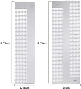 img 3 attached to 🔧 Набор инструментов для росписи "5D DIY Раскраска бриллиантами" высокого качества из нержавеющей стали с линейками с пустыми сетками 756 и 440.