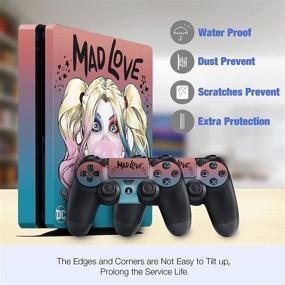 img 4 attached to 🎮 Mad Love Vinyl Skin for PS4 Slim Console & Controllers - Stickers Decal Cover for Whole Body