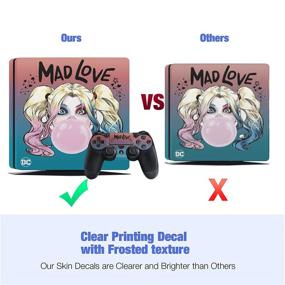 img 2 attached to 🎮 Mad Love Vinyl Skin for PS4 Slim Console & Controllers - Stickers Decal Cover for Whole Body