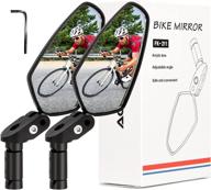 🚲 acrunu bike mirror set - 2pcs hd rearview mirrors for bicycle cycling, universal adjustable rotatable handlebar rear view mirror for enhanced safety logo