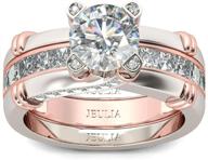 💍 jeulia cz diamond band rings for women - sterling silver interchangeable ring sets for wedding, engagement, anniversary, promise & bridal sets logo