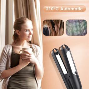 img 3 attached to Instant Heat Ceramic Tourmaline Hair Iron with Auto-Crimping Function and Hair Curlers