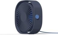 🌀 esthepro navy blue usb desk fan - portable table cooling fan with three adjustable speeds, usb connection power, strong & quiet wind - ideal for office, home, outdoor, car, travel logo