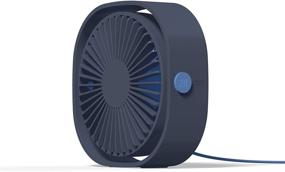 img 4 attached to 🌀 Esthepro Navy Blue USB Desk Fan - Portable Table Cooling Fan with Three Adjustable Speeds, USB Connection Power, Strong & Quiet Wind - Ideal for Office, Home, Outdoor, Car, Travel