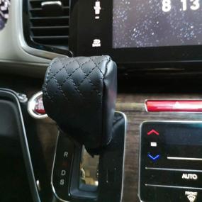 img 1 attached to AUTUT Universal Black Leather Shift