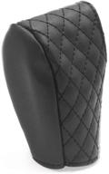 autut universal black leather shift logo