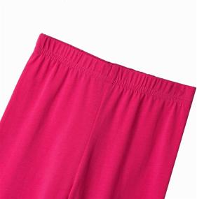 img 2 attached to Flaryzone Toddler Cropped Leggings Red 3-Pack: Stylish Girls' Clothing Essentials