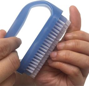 img 1 attached to 🧼 Deep Cleaning Hand Finger Nail Scrub Brush Set with Cuticle Remover - Perfect for Men, Women, Gardeners, Auto Mechanics, Kitchen, Bathroom, Laundry, and Shower