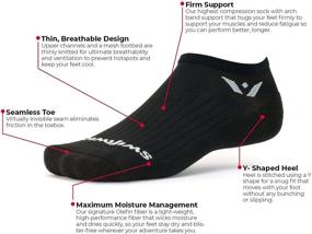 img 3 attached to 🏃 Swiftwick ASPIRE ZERO Running and Cycling Socks: Moisture-wicking, No-show, for Men and Women