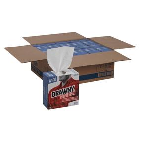 img 4 attached to Georgia-Pacific Brawny Professional A400 Disposable Cleaning Towel - Tall Box, 10 Boxes, White