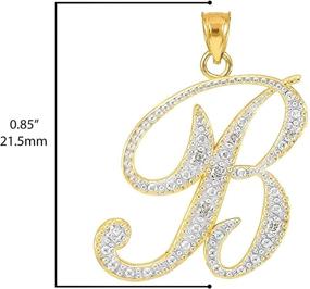 img 2 attached to Yellow Gold Diamond Initial Pendant