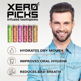 img 2 attached to Enhance Oral Hygiene with Xero Picks: Infused Flavored Toothpicks for Fresh Breath & Dry Mouth Prevention - 120 Picks (6 Pack) (Variety)