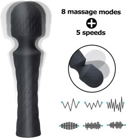 img 3 attached to 💆 Ultimate Personal Wand Massager for Intense Tension Relief, Muscle Recovery & More - 9000r Powerful Motor, 10 Rotation Patterns, 5 Intense Speeds - Men & Women