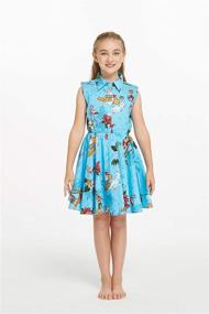 img 2 attached to 🌺 Hawaiian Collar Shirt: Festive Hawaii Girls' Christmas Clothing for Dresses