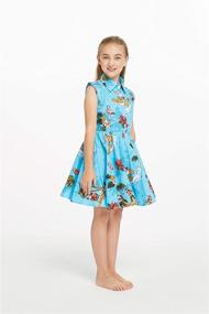 img 1 attached to 🌺 Hawaiian Collar Shirt: Festive Hawaii Girls' Christmas Clothing for Dresses