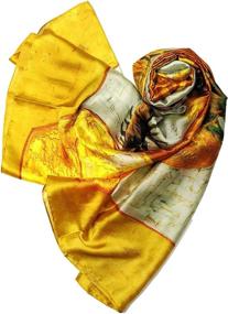 img 3 attached to Shanlin Floral Satin Scarves SunFlowers