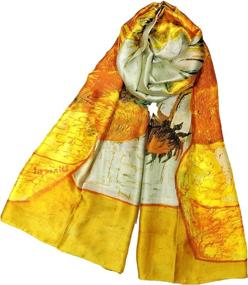 img 2 attached to Shanlin Floral Satin Scarves SunFlowers