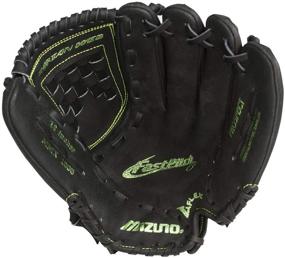 img 3 attached to Mizuno MMX1205 Youth Ball Park Softball Glove - 12 Inch, Black/Green, Right Hand Throw