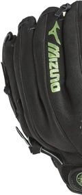 img 2 attached to Mizuno MMX1205 Youth Ball Park Softball Glove - 12 Inch, Black/Green, Right Hand Throw