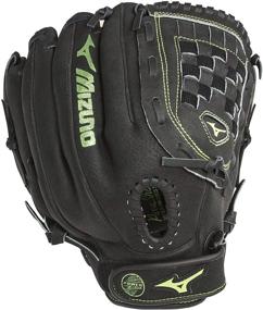 img 4 attached to Mizuno MMX1205 Youth Ball Park Softball Glove - 12 Inch, Black/Green, Right Hand Throw