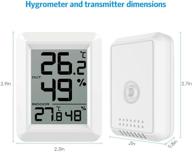 🌡️ amir digital temperature and humidity monitor - indoor outdoor thermometer and humidity meter with lcd screen. ideal humidity gauge for home, office, baby room, etc. (mini size, battery not included) logo