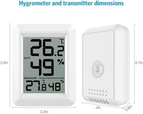 img 1 attached to 🌡️ AMIR Digital Temperature and Humidity Monitor - Indoor Outdoor Thermometer and Humidity Meter with LCD Screen. Ideal Humidity Gauge for Home, Office, Baby Room, etc. (Mini Size, Battery not Included)