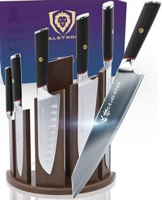 img 4 attached to DALSTRONG 6-Piece Knife Block Set with Magnetic Knife Stand - Phantom Series - Japanese High-Carbon AUS8 Steel - Pakkawood Handle