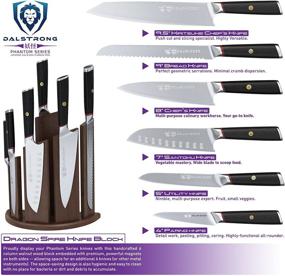 img 2 attached to DALSTRONG 6-Piece Knife Block Set with Magnetic Knife Stand - Phantom Series - Japanese High-Carbon AUS8 Steel - Pakkawood Handle