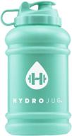 💧 бутылка для воды hydrojug 64 унции (полгаллона): прочная, безопасная для пищевых продуктов с интегрированной ручкой и петлей (мята) логотип