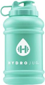 img 4 attached to 💧 Бутылка для воды HydroJug 64 унции (полгаллона): Прочная, безопасная для пищевых продуктов с интегрированной ручкой и петлей (мята)