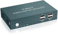 🔌 hdmi kvm переключатель 2 порта: ultra hd 4k@60hz, usb 2.0 хаб, переключение горячей клавишей. поддерживается беспроводная клавиатура и мышь. новая модель с высокой спецификацией! логотип