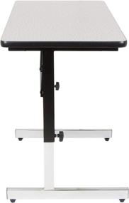 img 3 attached to 📦 Calico Designs Adapta Height Adjustable Office Desk: All-Purpose Utility Table, Sit to Stand up Desk Home Computer Desk, 23-32" in Powder Coated Black Frame and 1" Thick Grey Top, Ideal for Boosting Productivity, 36 Inch