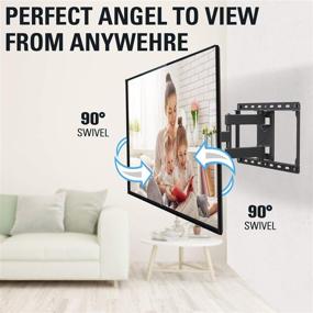 img 2 attached to Mounting Dream Full Motion TV Wall Mount Bracket with Articulating Arm for 26-55 Inch LED, LCD Flat Screen TV - VESA 400 x 400 mm, 66 LBS Loading - MD2378