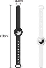 img 1 attached to 📿 [2 Pack] LUSTAM Anti-Lost Bracelet Watch Band Case for Apple AirTag, Soft Silicone Gel wristband Water-Resistant and Anti-Scratch Air Tag Accessories Protective Holder Cover for Children