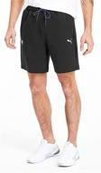 puma mens sweat shorts black men's clothing for active logo