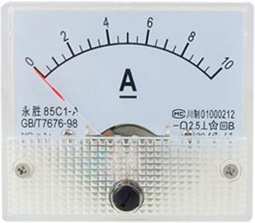 img 1 attached to ⚡️ uxcell Analog Current Panel Meter: 0-10A DC Ammeter for Automotive Circuit Testing, Battery Charging & Testing - 85C1A Gauge (Pack of 1)