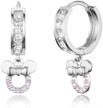 sterling silver rhodium channel earrings girls' jewelry logo