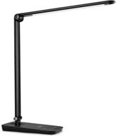 le dimmable black led desk lamp, 7-level brightness adjustable, soft touch dimmer, natural daylight white, eye care, high intensity office task lamp for reading, study, computer work and more логотип